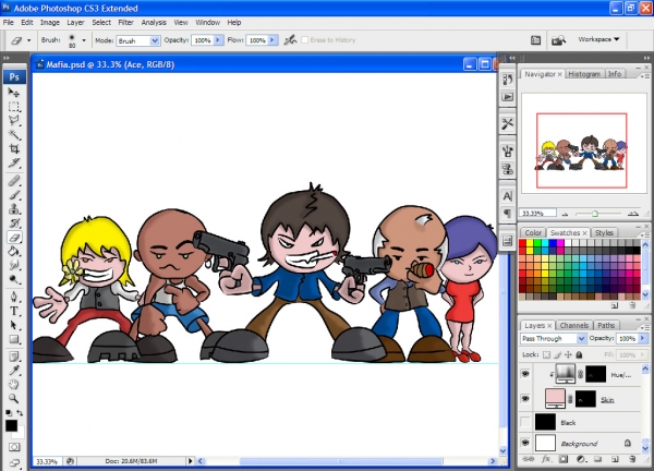 Creation of We are Family...: Step 6